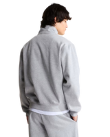 Essential Simple Dome 1/4 Zip Sweatshirt in Pale Grey Heather
