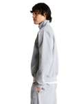 Essential Simple Dome 1/4 Zip Sweatshirt in Pale Grey Heather
