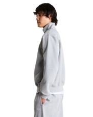 Essential Simple Dome 1/4 Zip Sweatshirt in Pale Grey Heather
