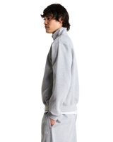 Essential Simple Dome 1/4 Zip Sweatshirt in Pale Grey Heather