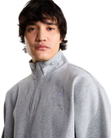 Essential Simple Dome 1/4 Zip Sweatshirt in Pale Grey Heather