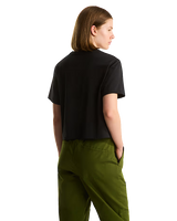 Evolution Simple Dome Crop T-Shirt in Black