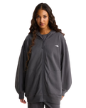 Essential Oversized Zip Hoodie in Anthracite Grey