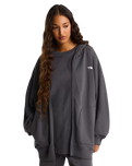 Essential Oversized Zip Hoodie in Anthracite Grey