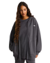 Essential Oversized Zip Hoodie in Anthracite Grey