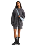 Essential Oversized Zip Hoodie in Anthracite Grey