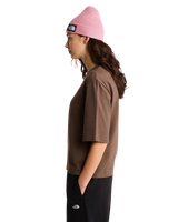 The The North Face Womens Essential Simple Dome Boxy T-Shirt in Smokey Brown