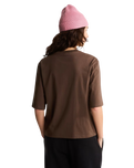 The The North Face Womens Essential Simple Dome Boxy T-Shirt in Smokey Brown