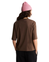 The The North Face Womens Essential Simple Dome Boxy T-Shirt in Smokey Brown