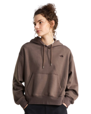 Essential Simple Dome Boxy Oversized Hoodie in Smokey Brown