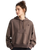 Essential Simple Dome Boxy Oversized Hoodie in Smokey Brown