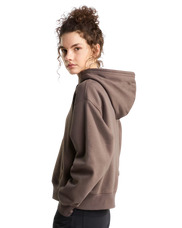 Essential Simple Dome Boxy Oversized Hoodie in Smokey Brown