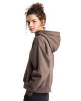 Essential Simple Dome Boxy Oversized Hoodie in Smokey Brown