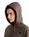 Essential Simple Dome Boxy Oversized Hoodie in Smokey Brown