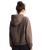 Essential Simple Dome Boxy Oversized Hoodie in Smokey Brown