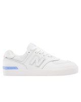 Numeric 574 Vulcanized Shoes in White & Baby Blue