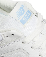 Numeric 574 Vulcanized Shoes in White & Baby Blue