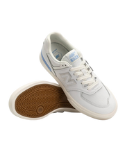 Numeric 574 Vulcanized Shoes in White & Baby Blue