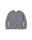 The Passenger Womens Panorama Striped Long Sleeve T-Shirt in Deep Navy