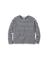 The Passenger Womens Panorama Striped Long Sleeve T-Shirt in Deep Navy
