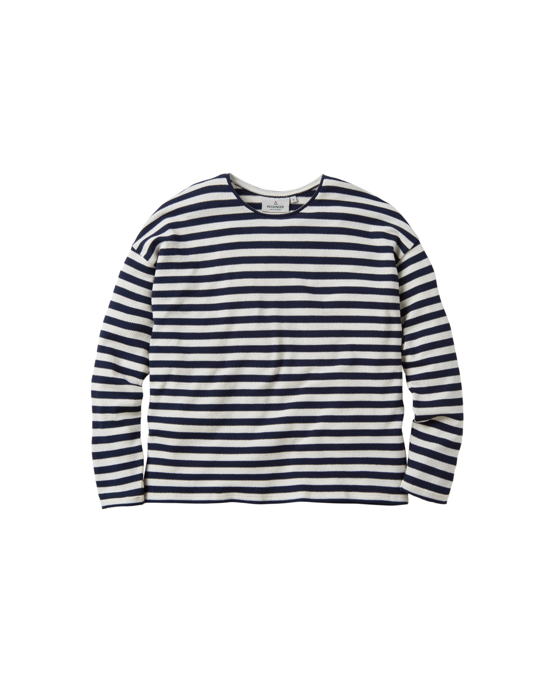 The Passenger Womens Panorama Striped Long Sleeve T-Shirt in Deep Navy