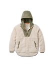 The Passenger Womens Beaumont Sherpa Hooded Fleece Jacket 2.0 in Vintage White