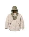 The Passenger Womens Beaumont Sherpa Hooded Fleece Jacket 2.0 in Vintage White
