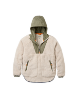 The Passenger Womens Beaumont Sherpa Hooded Fleece Jacket 2.0 in Vintage White