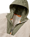 The Passenger Womens Beaumont Sherpa Hooded Fleece Jacket 2.0 in Vintage White