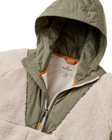 The Passenger Womens Beaumont Sherpa Hooded Fleece Jacket 2.0 in Vintage White