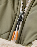 The Passenger Womens Beaumont Sherpa Hooded Fleece Jacket 2.0 in Vintage White