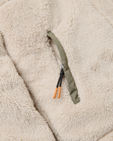 The Passenger Womens Beaumont Sherpa Hooded Fleece Jacket 2.0 in Vintage White