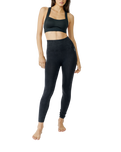 Good Karma High-Rise 7/8 Length Leggings in Washed Black