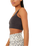 Good Karma Square-Neck Bra in Washed Black