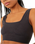 Good Karma Square-Neck Bra in Washed Black