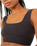 Good Karma Square-Neck Bra in Washed Black