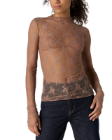 Lady Lux Layering Top in Chocolate Melt