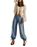 We The Free Lotus Balloon Jeans in Bijou Blue