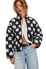 Chloe Jacket in Night Blooms Combo