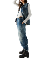Moxie Pull On Barrel Jeans in Truest Blue