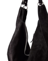 The Free People Womens Roma Suede Tote Bag in Black