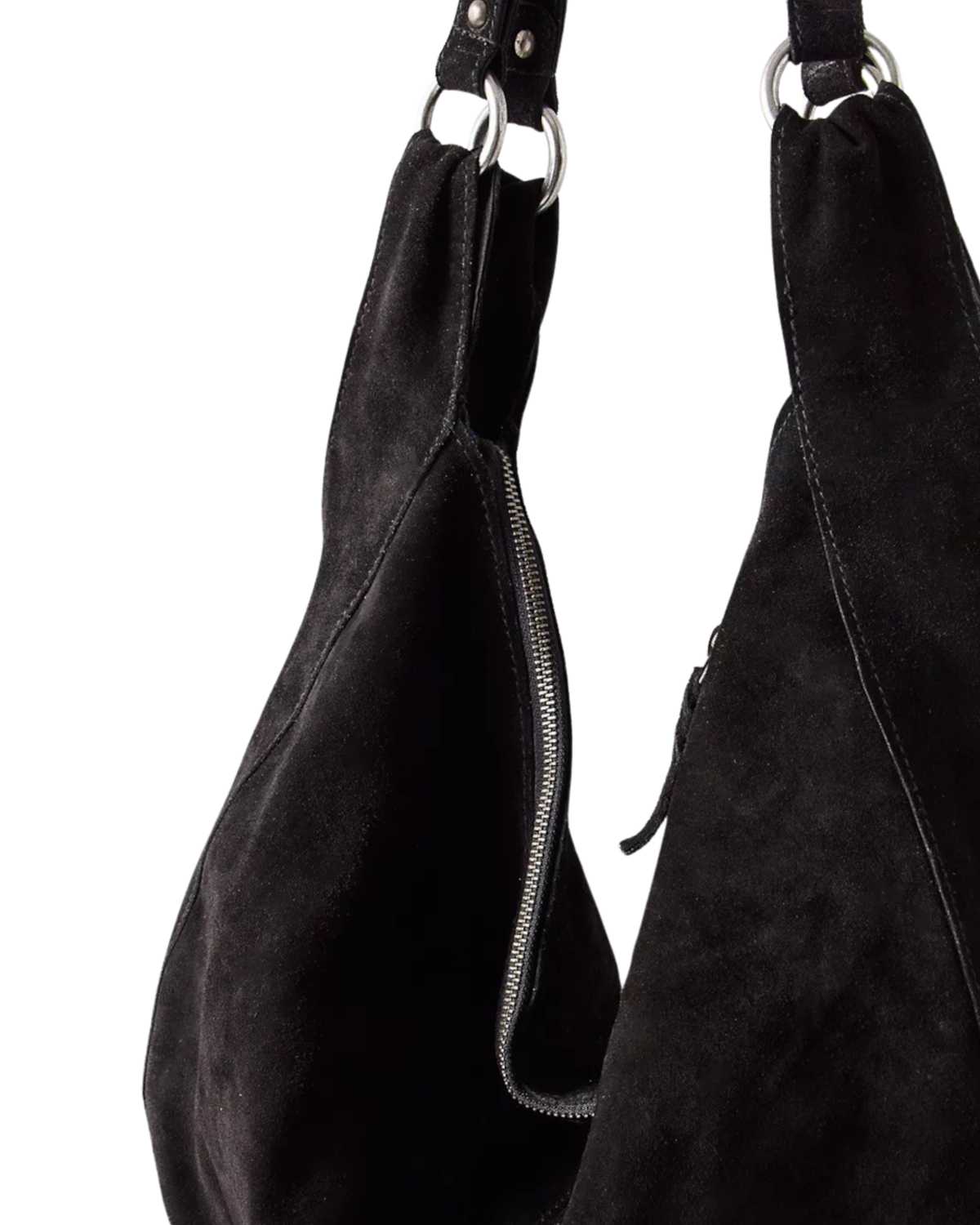 The Free People Womens Roma Suede Tote Bag in Black
