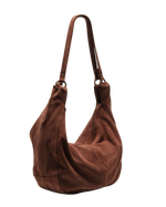Roma Suede Tote Bag in Coconut Shell