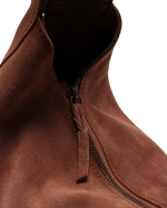 Roma Suede Tote Bag in Coconut Shell