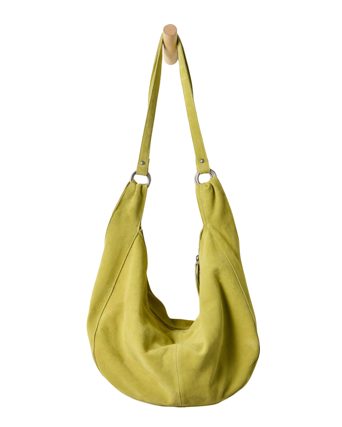 Roma Suede Tote Bag in Apple Green