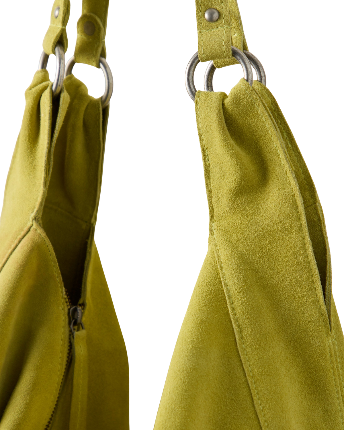 Roma Suede Tote Bag in Apple Green