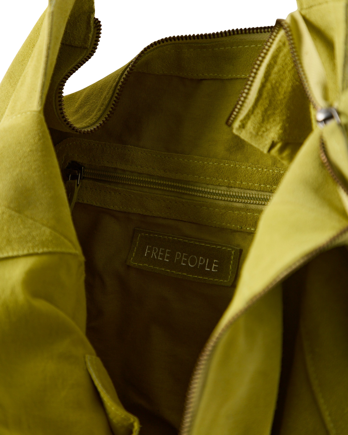 Roma Suede Tote Bag in Apple Green