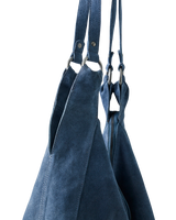 Roma Suede Tote Bag in Slate