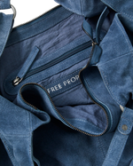 Roma Suede Tote Bag in Slate