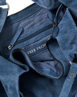 Roma Suede Tote Bag in Slate